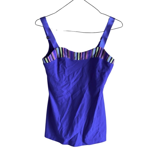 lululemon athletica Tops - LULULEMON ATHLETICA Heart Ribbon Tank in Wish Blue & Scuba Poncho Stripes